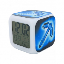 Купить часы pixel crew будильник кирка пиксельные с подсветкой pc07866