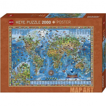 Купить пазлы heye "географическая карта", 2000 деталей ( id 9042258 )