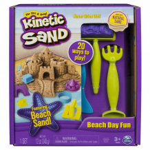 Купить kinetic sand кинетический песок набор для лепки веселая пляжная игра 6037424