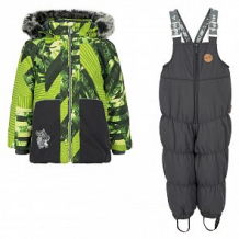 Купить комплект куртка/полукомбинезон huppa russel, цвет: зеленый/серый ( id 9561837 )