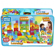 Mattel Mega Bloks FVJ49 Мега Блокс Набор Обучающих блоков, 150 деталей