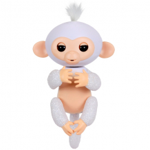 Купить fingerlings 3763m интерактивная обезьянка шугар (белая),12 см