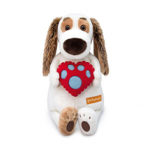 Купить мягкая игрушка budi basa собака бартоломей с сердцем, 33 см ( id 12978177 )