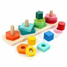 Купить деревянная игрушка фабрика фантазий сортер цветные фигуры 89411 89411