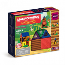 Купить конструктор magformers магнитный log cabin set (48 деталей) 705006