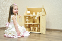 Купить wood lines кукольный домик арина с мебелью кда-006
