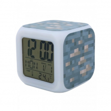 Купить часы pixel crew будильник блок золотой руды пиксельные с подсветкой pc01509