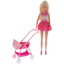 Купить кукла штеффи с ребёнком, 29 см,розовая, simba ( id 7460218 )