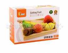 Купить деревянная игрушка viga набор фруктов разрезных 58806