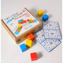 Купить деревянная игрушка landybox набор цветных кубиков для детей landy_kub