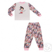 Купить пижама джемпер/брюки апрель подружка, цвет: серый/розовый ( id 11046980 )