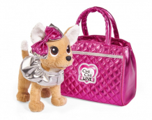 Купить мягкая игрушка chi-chi love собачка гламур с сумочкой и бантом 20 см 5893125