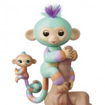 Купить fingerlings 3544m интерактивная обезьянка денни с малышом, 12 см
