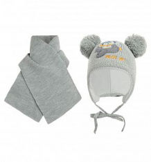 Купить комплект шапка/шарф ewa misio, цвет: серый ( id 9805023 )