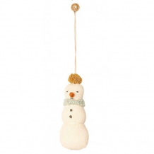 Купить maileg текстильная елочная игрушка снеговик с шарфиком в полоску 14-0550-00