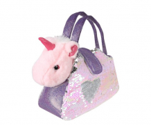 Купить мягкая игрушка fluffy family единорог 18 см в сумочке с пайетками 681687