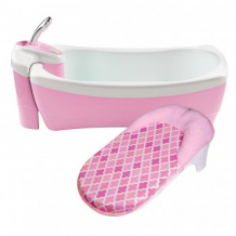 Купить детская ванночка-джакузи с душевым краником summer infant lil luxuries, цвет: розовый summer infant 996933225