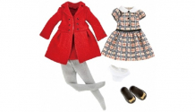 Купить kruselings одежда и обувь для куклы хлоя в красном пальто 23 см 0126890