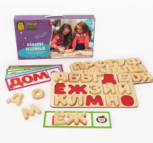 Купить деревянная игрушка умный ежик умный алфавит с объёмными буквами 6404621