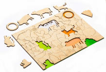 Купить деревянная игрушка bradex мозаика-раскраска домашние животные de 0422