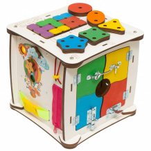 Купить деревянная игрушка evotoys бизиборд кубик знайка семицветик миди et-bk-01-02