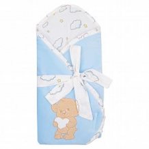 Купить leader kids конверт-одеяло мишка с сердцем, цвет: голубой ( id 12250456 )
