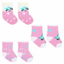 Купить носки 3 пары yo!, цвет: белый/розовый ( id 12045658 )