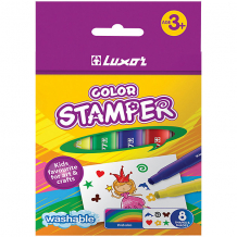 Купить фломастеры-штампы luxor color stamper, 8 цветов, смываемые ( id 11412597 )