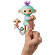 Купить интерактивная обезьянка wowwee fingerlings "денни с малышом", 12 см ( id 9391931 )