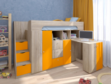 Купить подростковая кровать рв-мебель чердак астра 11 (сонома) astra11-22