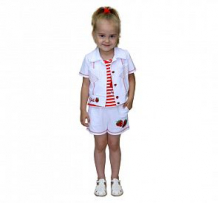 Купить комплект шорты/майка/блузка славита стрекоза, цвет: белый ( id 12292564 )