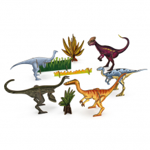 Купить кувырком набор сборные 3д модели из дерева самые быстрые динозавры 5 дино + растения 101403
