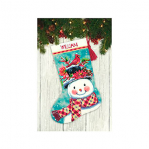 Купить набор для вышивания dimensions "новогодний носок от снеговика" ( id 16574135 )