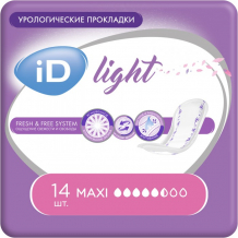 Купить id урологические прокладки light maxi 14 шт. 905081550