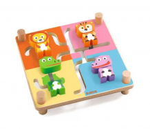Купить деревянная игрушка djeco игра серии educational wooden games лабиринт спинамикс dj01611