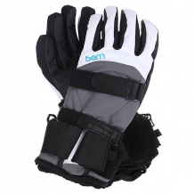 Перчатки сноубордические женские Bern Womens Synthetic Gloves Removeable Wrist Guard White/Grey черный,серый,белый ( ID 1103981 )
