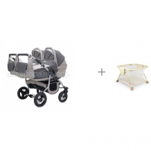 Купить bart-plast коляска для двойни fenix duo 2 в 1 и манеж globex книжка дизайн игрушки 