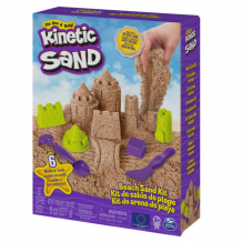 Купить kinetic sand набор для лепки замок из пляжного песка 6059406