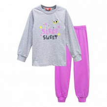 Купить пижама джемпер/брюки let's go, цвет: серый/фиолетовый ( id 11554252 )
