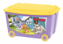 Купить tom&jerry ящик для игрушек на колесах с аппликацией 580х390х335 мм 