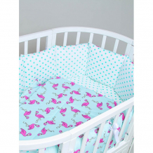 Купить комплект в кроватку sweet baby фламинго поплин (4 предмета) 426593