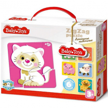 Купить макси пазлы baby toys зигзаг "домашние животные", 18 элементов ( id 7926222 )