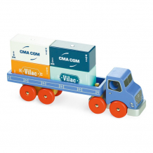 Купить деревянная игрушка vilac грузовик с контейнерами 2358