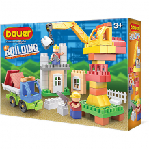 Купить конструктор bauer "стройка" строительная площадка с краном и грузовиком ( id 16728572 )