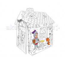 Купить mochtoys картонный домик-раскраска рыцарь 11123
