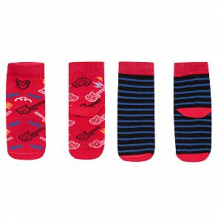 Купить комплект носки 2 пары fun time, цвет: красный/черный ( id 12630568 )