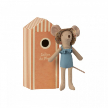 Купить мягкая игрушка maileg мышка мама с пляжной кабинкой для переодевания 16-1741-01
