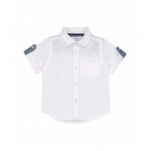 Купить рубашка льняная с коротким рукавом, белый mothercare 2250340