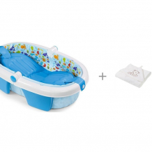 Купить summer infant детская ванна складная foldaway baby bath с полотенцем с капюшоном sweet baby molle 
