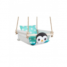 Купить качели hotenok подвесные с подушками пингвин на снегу swh1